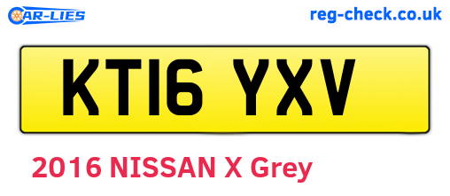 KT16YXV are the vehicle registration plates.