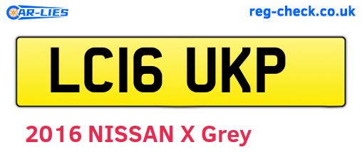 LC16UKP are the vehicle registration plates.