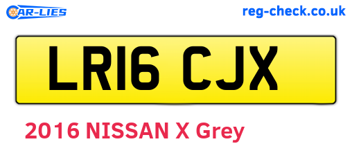 LR16CJX are the vehicle registration plates.