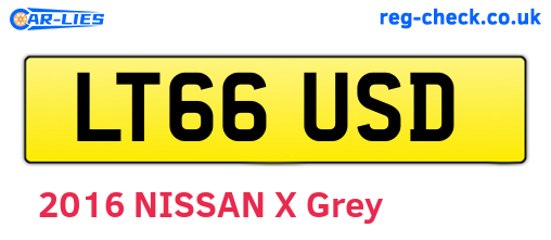 LT66USD are the vehicle registration plates.