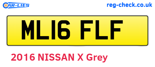 ML16FLF are the vehicle registration plates.