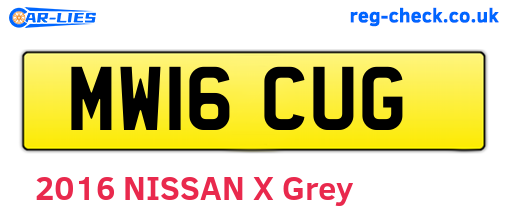MW16CUG are the vehicle registration plates.