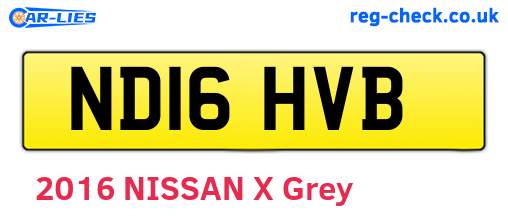 ND16HVB are the vehicle registration plates.