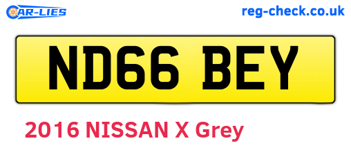 ND66BEY are the vehicle registration plates.