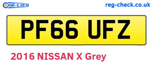 PF66UFZ are the vehicle registration plates.