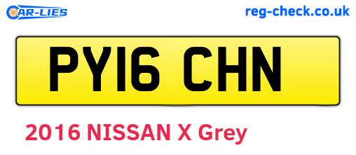 PY16CHN are the vehicle registration plates.