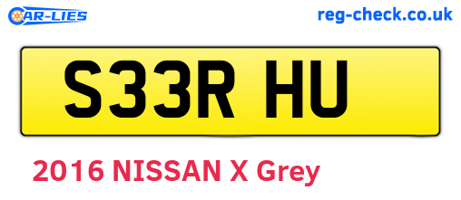 S33RHU are the vehicle registration plates.