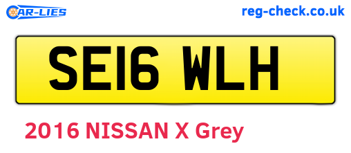 SE16WLH are the vehicle registration plates.