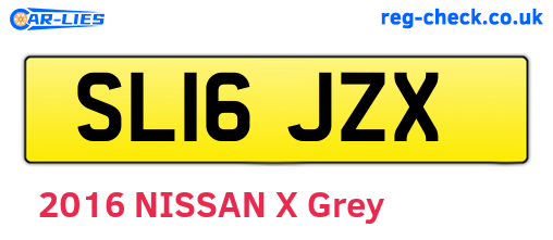 SL16JZX are the vehicle registration plates.