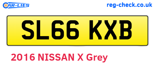 SL66KXB are the vehicle registration plates.