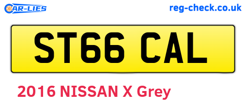 ST66CAL are the vehicle registration plates.