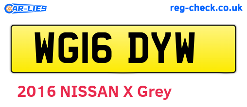 WG16DYW are the vehicle registration plates.