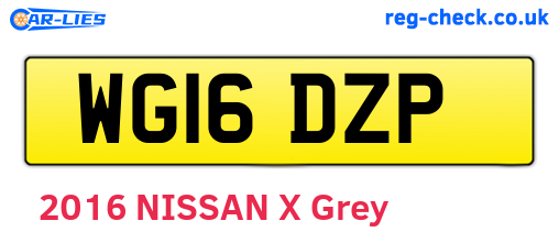 WG16DZP are the vehicle registration plates.