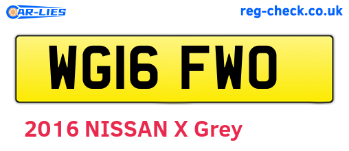 WG16FWO are the vehicle registration plates.