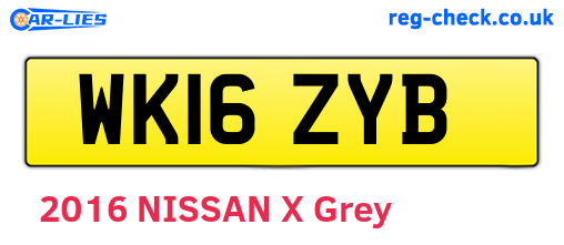 WK16ZYB are the vehicle registration plates.