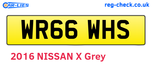 WR66WHS are the vehicle registration plates.