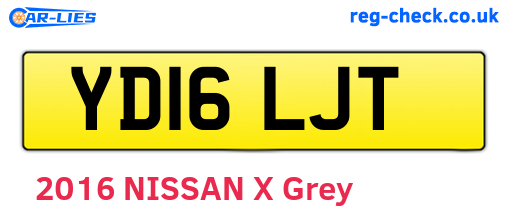 YD16LJT are the vehicle registration plates.