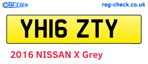 YH16ZTY are the vehicle registration plates.