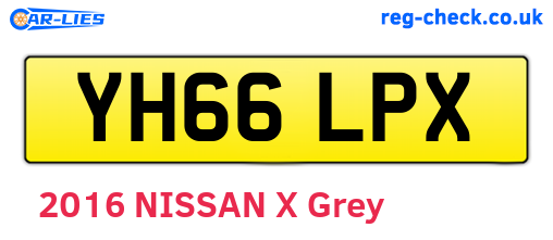 YH66LPX are the vehicle registration plates.