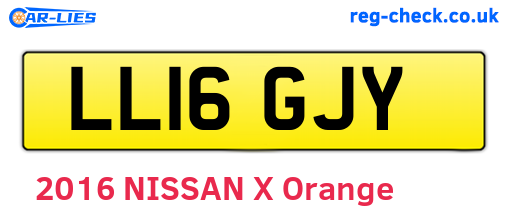 LL16GJY are the vehicle registration plates.