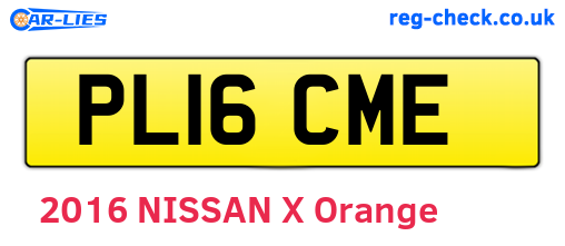 PL16CME are the vehicle registration plates.