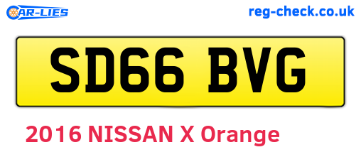 SD66BVG are the vehicle registration plates.