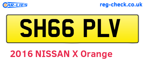 SH66PLV are the vehicle registration plates.
