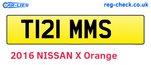 T121MMS are the vehicle registration plates.