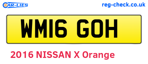 WM16GOH are the vehicle registration plates.