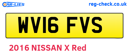 WV16FVS are the vehicle registration plates.