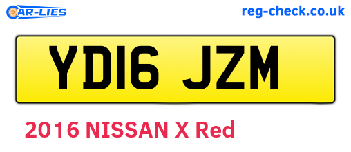 YD16JZM are the vehicle registration plates.