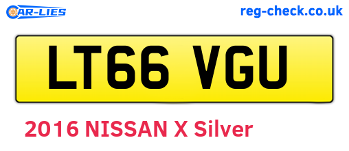 LT66VGU are the vehicle registration plates.