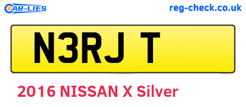 N3RJT are the vehicle registration plates.