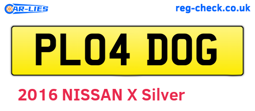 PL04DOG are the vehicle registration plates.