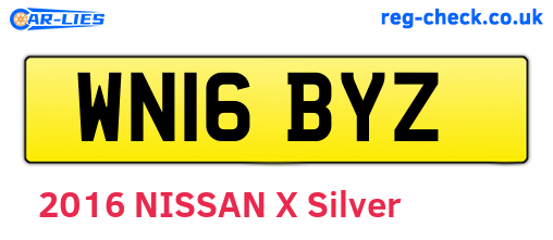 WN16BYZ are the vehicle registration plates.