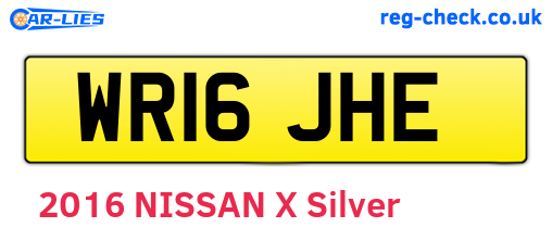 WR16JHE are the vehicle registration plates.
