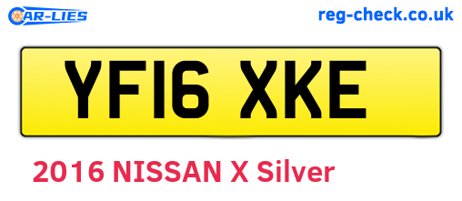 YF16XKE are the vehicle registration plates.