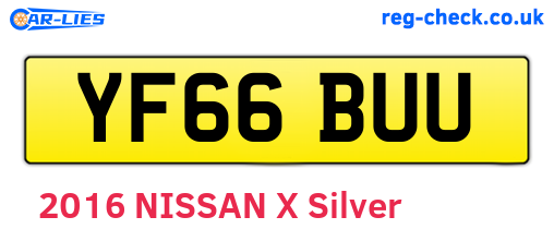 YF66BUU are the vehicle registration plates.