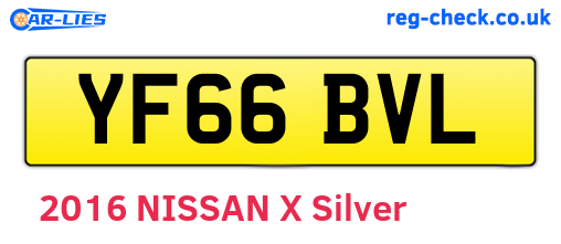 YF66BVL are the vehicle registration plates.