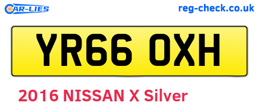 YR66OXH are the vehicle registration plates.