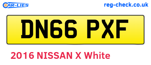 DN66PXF are the vehicle registration plates.