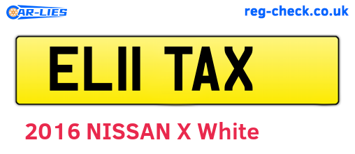 EL11TAX are the vehicle registration plates.