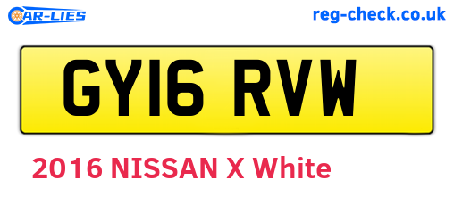 GY16RVW are the vehicle registration plates.