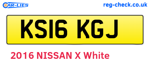 KS16KGJ are the vehicle registration plates.
