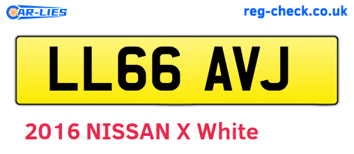 LL66AVJ are the vehicle registration plates.