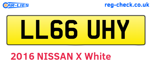 LL66UHY are the vehicle registration plates.