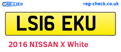 LS16EKU are the vehicle registration plates.