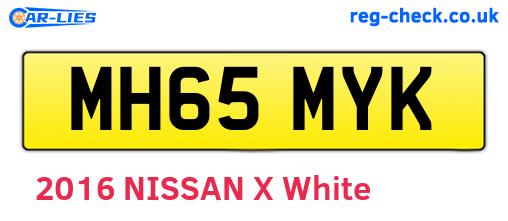 MH65MYK are the vehicle registration plates.