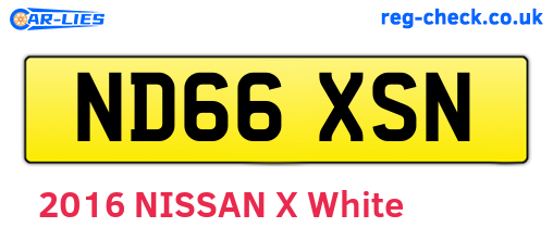 ND66XSN are the vehicle registration plates.