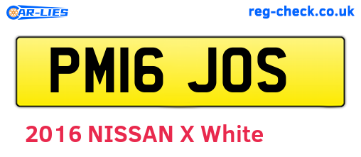 PM16JOS are the vehicle registration plates.